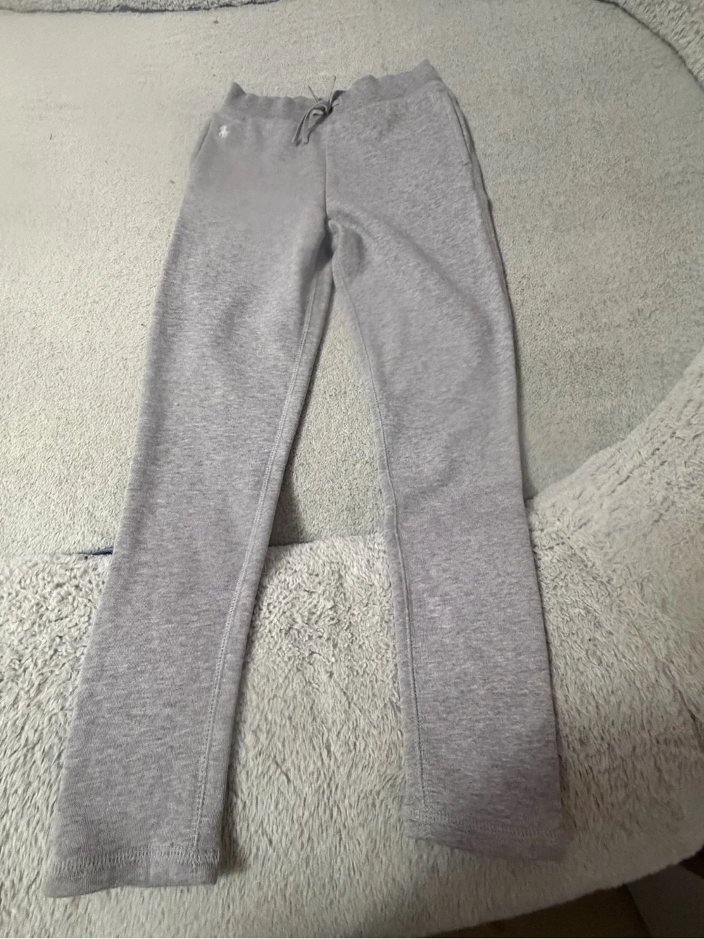 Polo by Ralph Lauren Light Gray Zip Hoodie with Blue Label and Matching Sweatpan